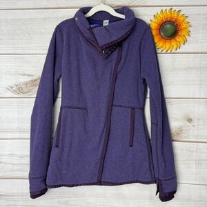 Iviva Kids Girls Purple Lightweight Jacket Size 14 Asymmetrical Snap Collar